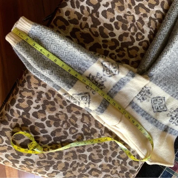 WOOLRICH vintage *flaws alpine ski style cardigan knit sweater cream wool nordic - Picture 8 of 10